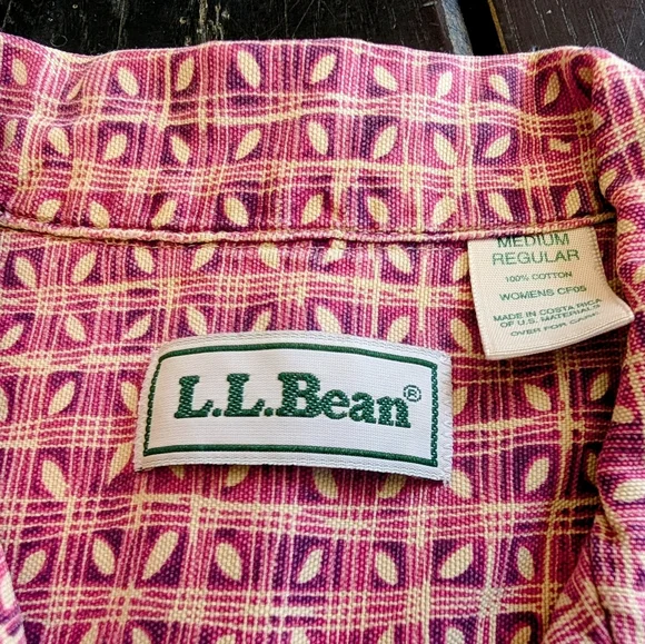 Vintage 2005 L. L. Bean Women's Sleeveless Cotton Top Med. Cottagecore Heritage - Picture 2 of 7